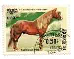 Sellos del Mundo : Asia : Camboya : -FLORA FAUNA-PONY AUSTRALIANO