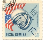 Sellos de Europa - Rumania -  G. COOPER 22 rotaciones a la tierra 1963