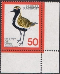 Sellos de Europa - Alemania -  PROTECCIÓN DE LOS PÁJAROS (CHORLITO DORADO)