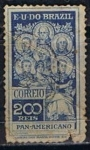 Stamps Brazil -  Scott  191  Bonifacio, Bolibar,O´Higgins,San Martin,Washington (2)