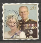 Stamps United Kingdom -  Bodas de oro de SM la Reina (+)