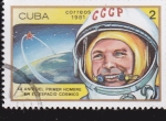 Sellos de America - Cuba -  ASTRONAUTA