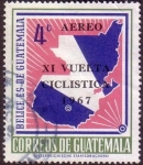 Stamps Guatemala -  Mapa de Guatemala y Belice