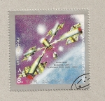 Stamps Yemen -  Estación interplanetaria