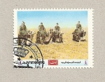 Stamps Yemen -  Caravana desierto