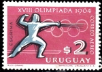 Sellos de America - Uruguay -  XVIII Olimpiada 1964	