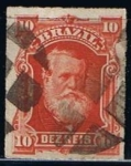 Stamps Brazil -  Scott  68  Emperador Don Pedro (2)