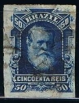 Stamps Brazil -  Scott  70  Emperador Don Pedro (2)