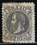 Stamps Brazil -  Scott  82  Emperador Don Pedro