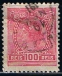 Stamps Brazil -  Scott  210  Cabeza de Libertad