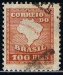 Stamps Brazil -  Scott  364  Mapa de Brasil