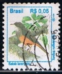 Stamps Brazil -  Scott  2445  Turdus rufiventris