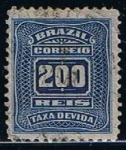 Stamps Brazil -  Scott J32  cifras (2)