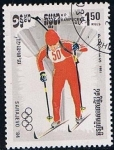 Sellos del Mundo : Asia : Camboya : Scott  466  Olimpiadas de Sarajevo (Biathlo )  RESERVADO