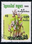 Stamps Cambodia -  Scott  599  Cyclamen persicum