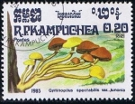 Stamps Cambodia -  Scott  Gymnopilus spectabillis