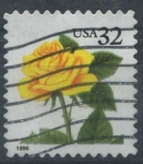 Stamps United States -  Rosa amarilla