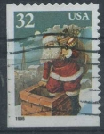 Sellos de America - Estados Unidos -  S3004 - Papa Noel entrando en chimenea