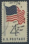 Stamps United States -  Fiesta de 4 de Julio 1960 - Bandera