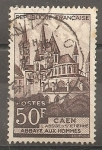 Stamps France -  Abadía aux Hommes, Caen.