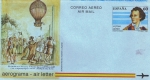 Sellos de Europa - Espa�a -  AEROGRAMA 1992. CENT VUELO DE EXHIBICIÓN EN GLOBO DE VICENTE LUNARDI, EN 1792, EN MADRID