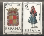 Stamps : Europe : Spain :  Escudo y traje típico (Jaén)