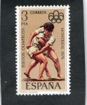 Stamps Spain -  2342- JUEGOS OLIMPICOS MONTREAL 1976- LUCHA CANARIA