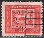 Stamps Canada -  Scott  314  Trescentavos Castor (2)