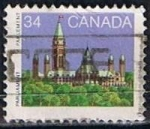 Stamps Canada -  Scott  925  Biblioteca del Parlamento (2)