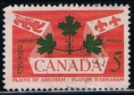 Stamps Canada -  Scott  388 Leon Britanico Flor de Lis y ojas de Arce