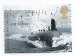 Stamps : Europe : United_Kingdom :  Centenario de la "Royal Navi Submarine Service". Swiftsure 1973