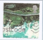 Stamps United Kingdom -  Vistas aéreas del litoral británico.