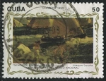 Stamps Cuba -  Haciéndose a la mar (Joaquín Sorolla)