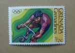 Stamps : America : Grenada :  Juegos Olimpicos de Montreal. Ciclismo.