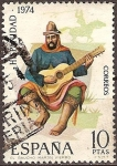 Stamps Spain -  Navidad 1974-El gaucho Martin Fierro