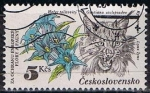 Stamps Czechoslovakia -  Gentiana asclepiadea