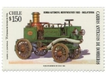 Stamps : America : Chile :  “CARROS ANTIGUOS DE BOMBEROS”