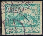 Stamps Czechoslovakia -  Scott  4  Hradcany en Praga (5)