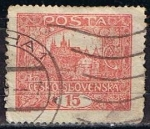 Stamps Czechoslovakia -  Scott  44  Hradcany en Praga