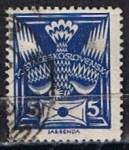 Stamps Czechoslovakia -  Scott  65   Paloma mensagera con sobre (3)