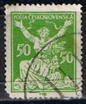 Stamps Czechoslovakia -  Scott  87  Checoslovaquia rompiendo la cadenas de la livertad