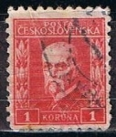 Stamps Czechoslovakia -  Scott  98 Presidente  Marsaryk