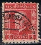 Stamps Czechoslovakia -  Scott  98 Presidente  Marsaryk (3)