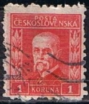 Stamps Czechoslovakia -  Scott  98 Presidente  Marsaryk (10)