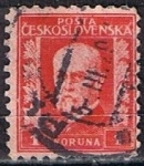 Stamps Czechoslovakia -  Scott  131 Presidente  Marsaryk (2)