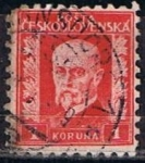 Stamps Czechoslovakia -  Scott  131 Presidente  Marsaryk (5)