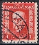 Stamps Czechoslovakia -  Scott  131 Presidente  Marsaryk (8)