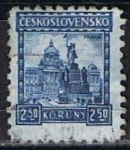 Stamps Czechoslovakia -  Scott  164  estatua de San vencelao (7)