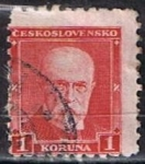 Stamps Czechoslovakia -  Scott  170  Presidente Masaryk (3)