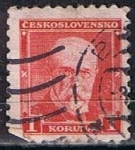 Stamps Czechoslovakia -  Scott  170  Presidente Masaryk (4)